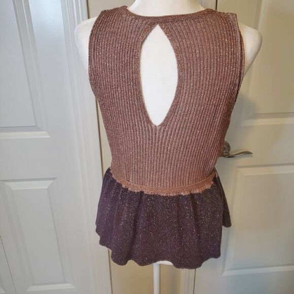 Moth Anthropologie Riella Pink Purple Shimmer Tank L - Picture 6 of 12